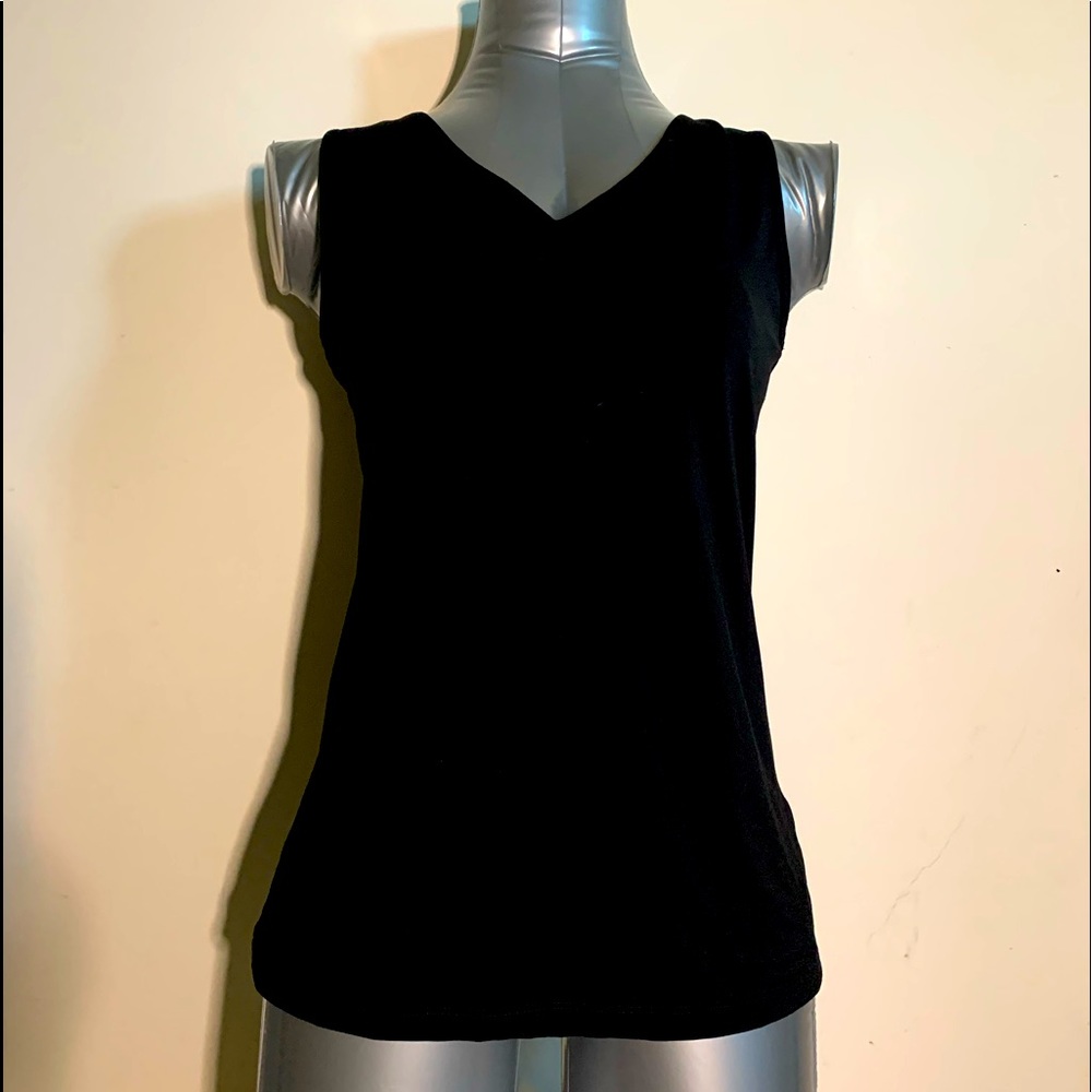 Cleo black v neck top blouse